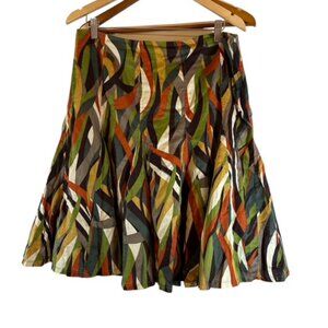 Cato Boho Indian Southwestern Tribal Layered Flare Ruffle Skirt Size 12